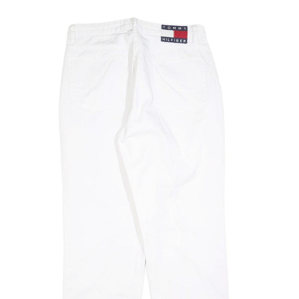 TOMMY HILFIGER Womens Jeans White Regular Straight Denim W32 L30 Classic Casual
