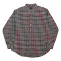 TOMMY HILFIGER Mens Black & Red Check Shirt XL Button Down Long Sleeve Fine