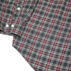 TOMMY HILFIGER Mens Black & Red Check Shirt XL Button Down Long Sleeve Fine