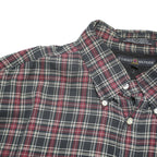 TOMMY HILFIGER Mens Black & Red Check Shirt XL Button Down Long Sleeve Fine