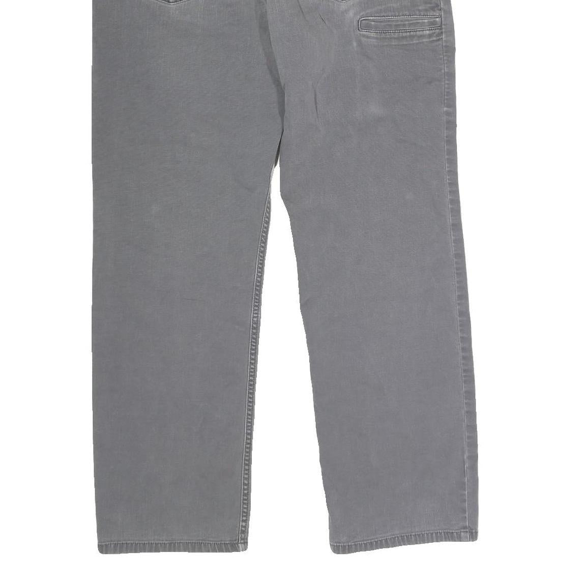 CARHARTT Mens Cotton Blend Grey Regular Straight Trousers W32 L28 Workwear