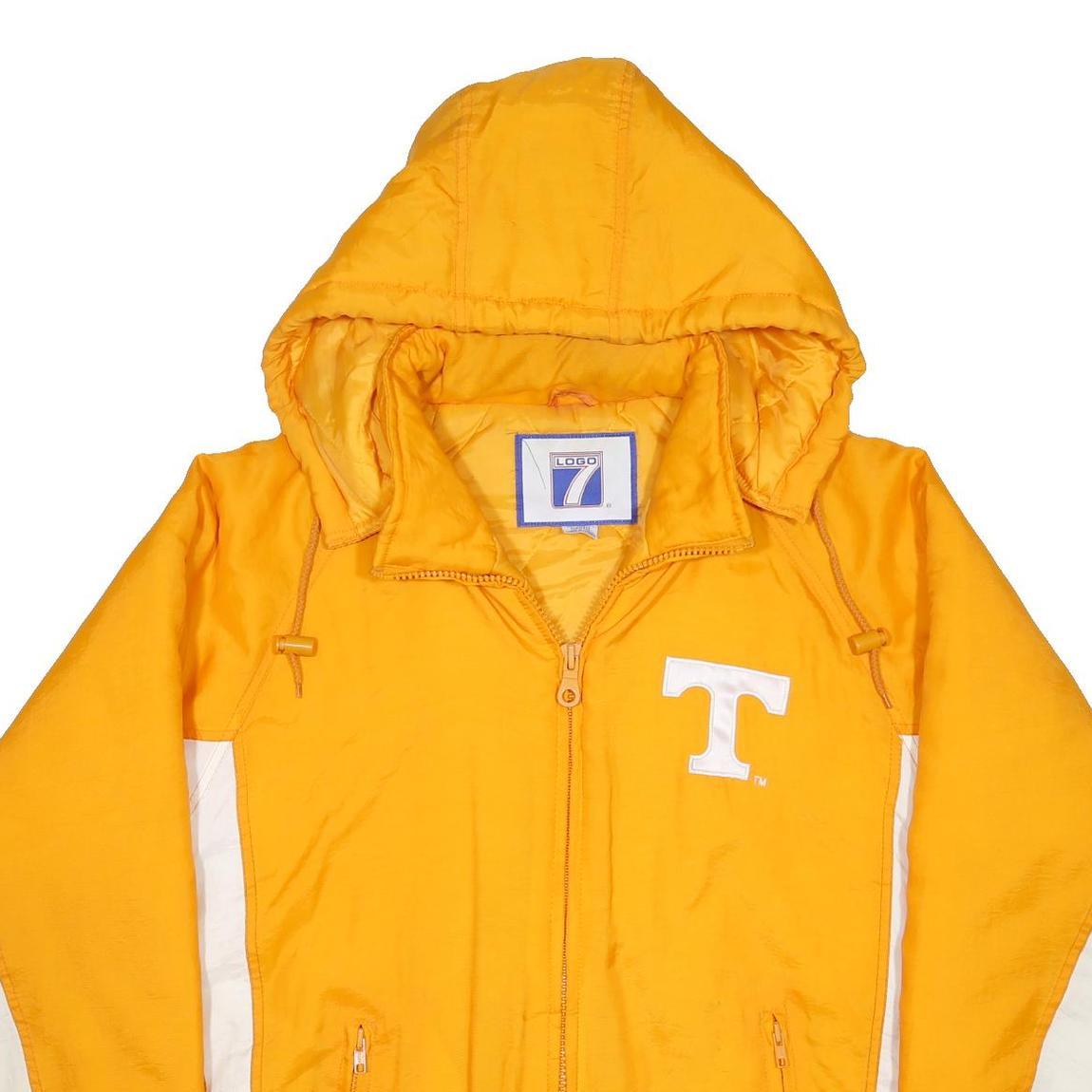 LOGO 7 Mens Yellow & White Tennessee Volunteers Hooded Jacket M Nylon Zip Plain