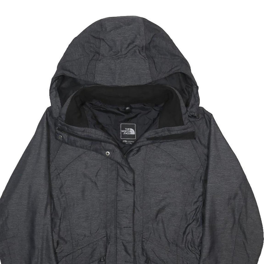 THE NORTH FACE Womens Grey Zip Jacket M Polyester Blend Outdoor Hooded