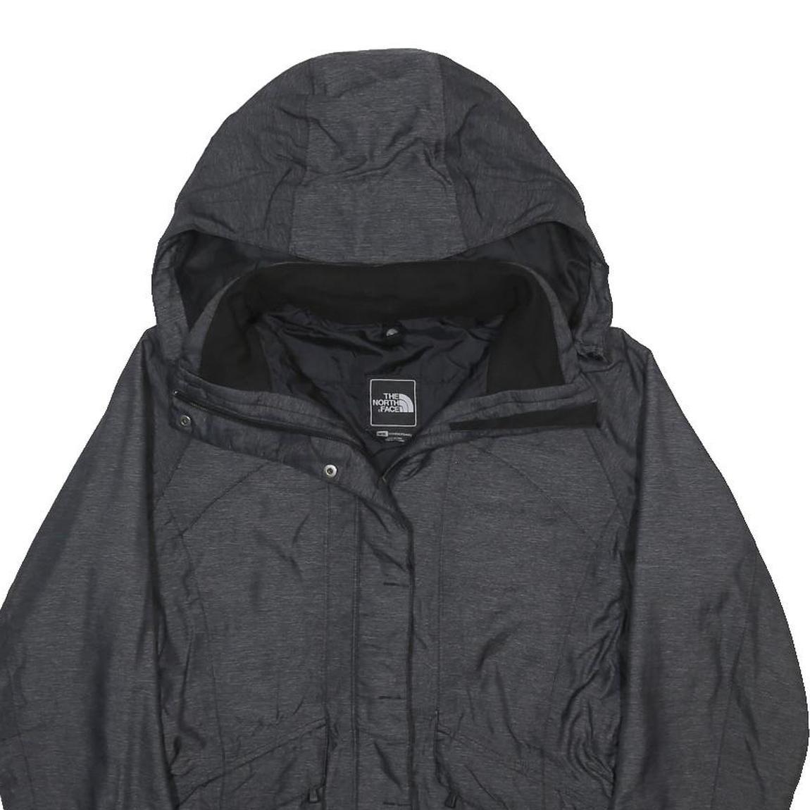 THE NORTH FACE Womens Grey Zip Jacket M Polyester Blend Outdoor Hooded