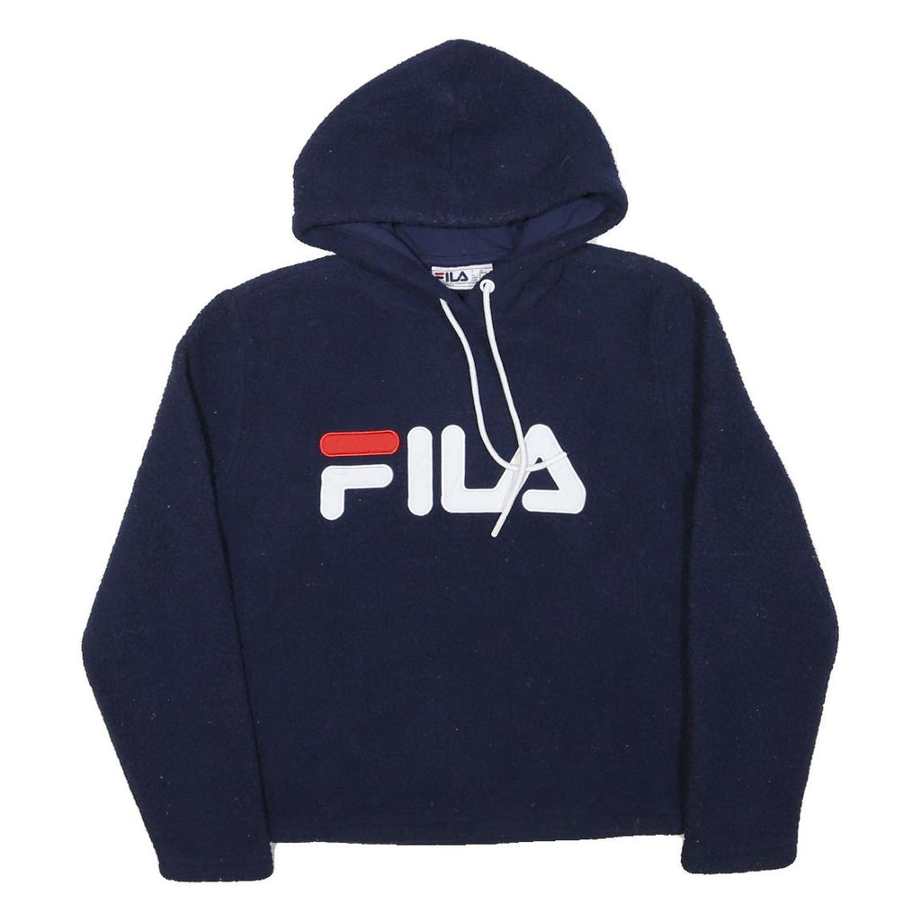FILA Mens Navy Blue Hoodie M Polyester Blend Casual Pullover Sweatshirt