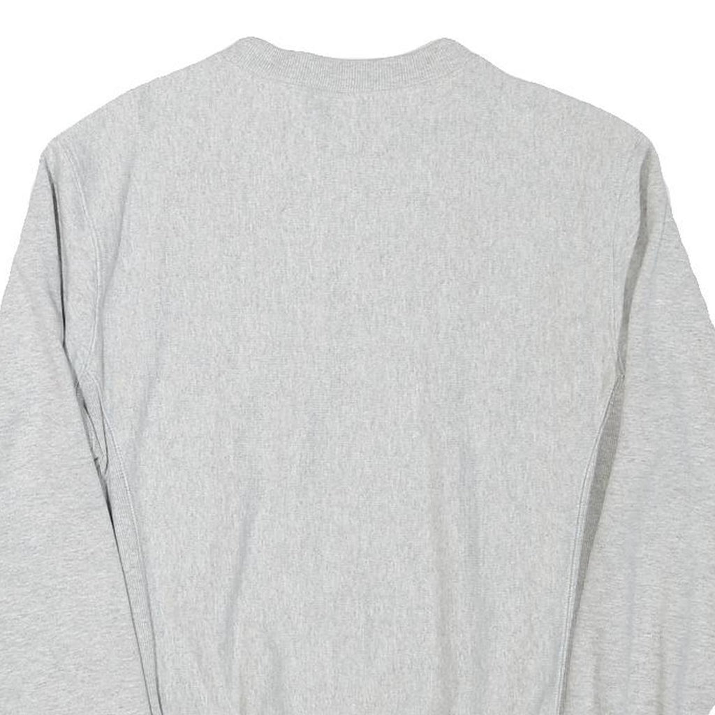 CHAMPION Mens Grey Crew Neck S Cotton Blend Sweatshirt Classic Logo