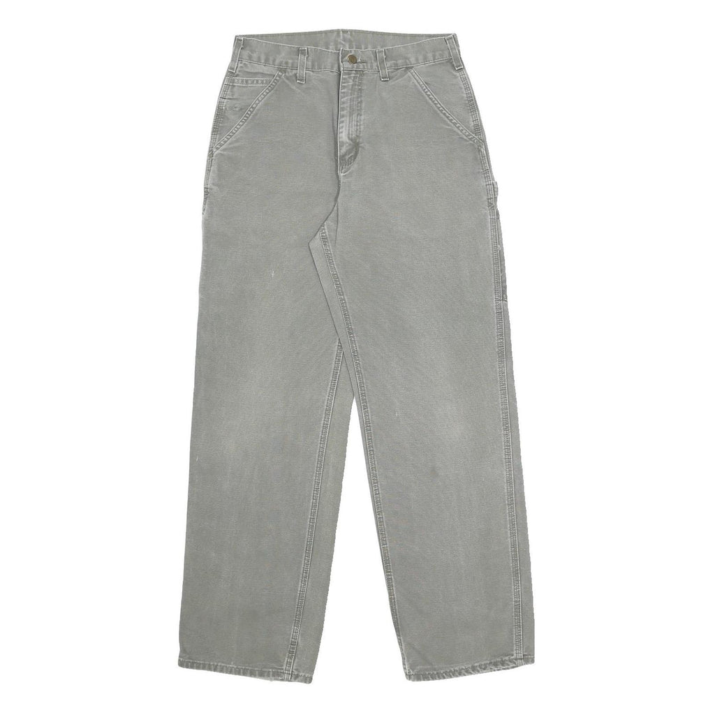 CARHARTT Mens Cotton Grey Relaxed Straight Trousers W31 L32 Workwear Utility