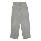 CARHARTT Mens Cotton Grey Relaxed Straight Trousers W31 L32 Workwear Utility