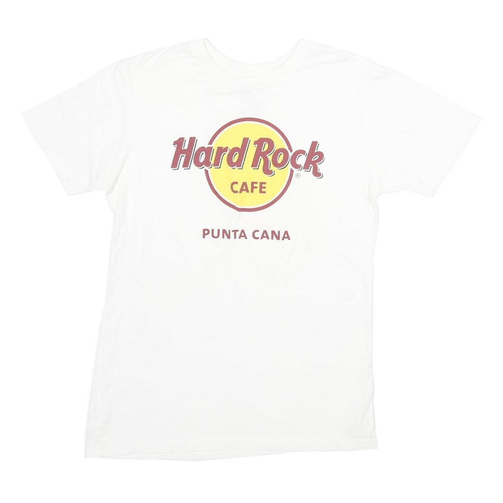 HARD ROCK CAFE Womens White Punta Cana Graphic T-Shirt S Short Sleeve Crew Neck