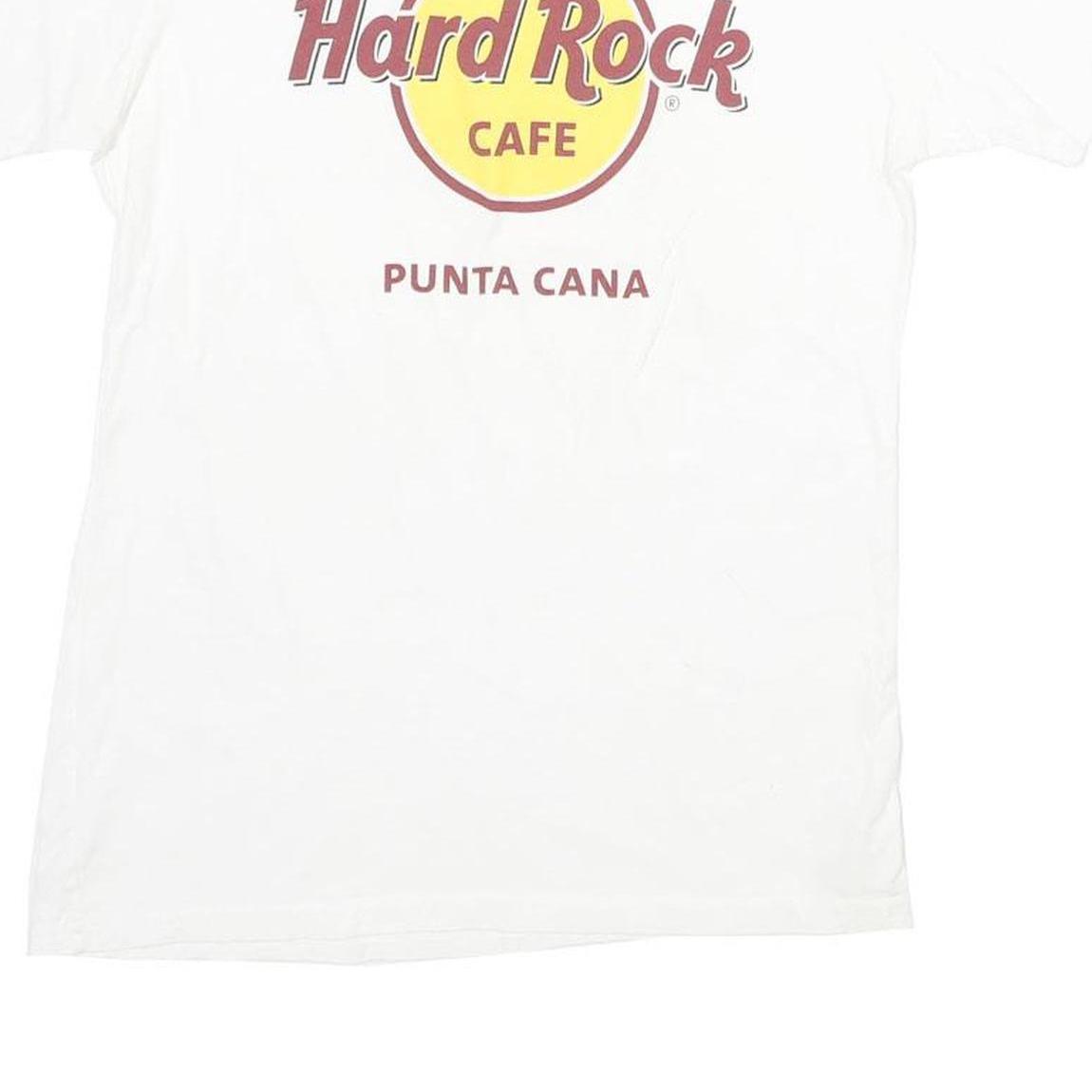 HARD ROCK CAFE Womens White Punta Cana Graphic T-Shirt S Short Sleeve Crew Neck