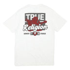 TRUE RELIGION Mens White Graphic T-Shirt S Short Sleeve Crew Neck Logo Print