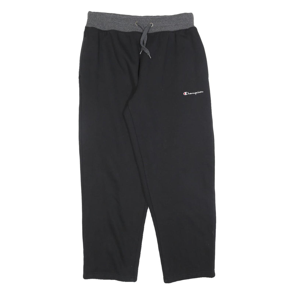 CHAMPION Mens Joggers Black & Grey Regular Tapered M W32 L30 Cotton Blend
