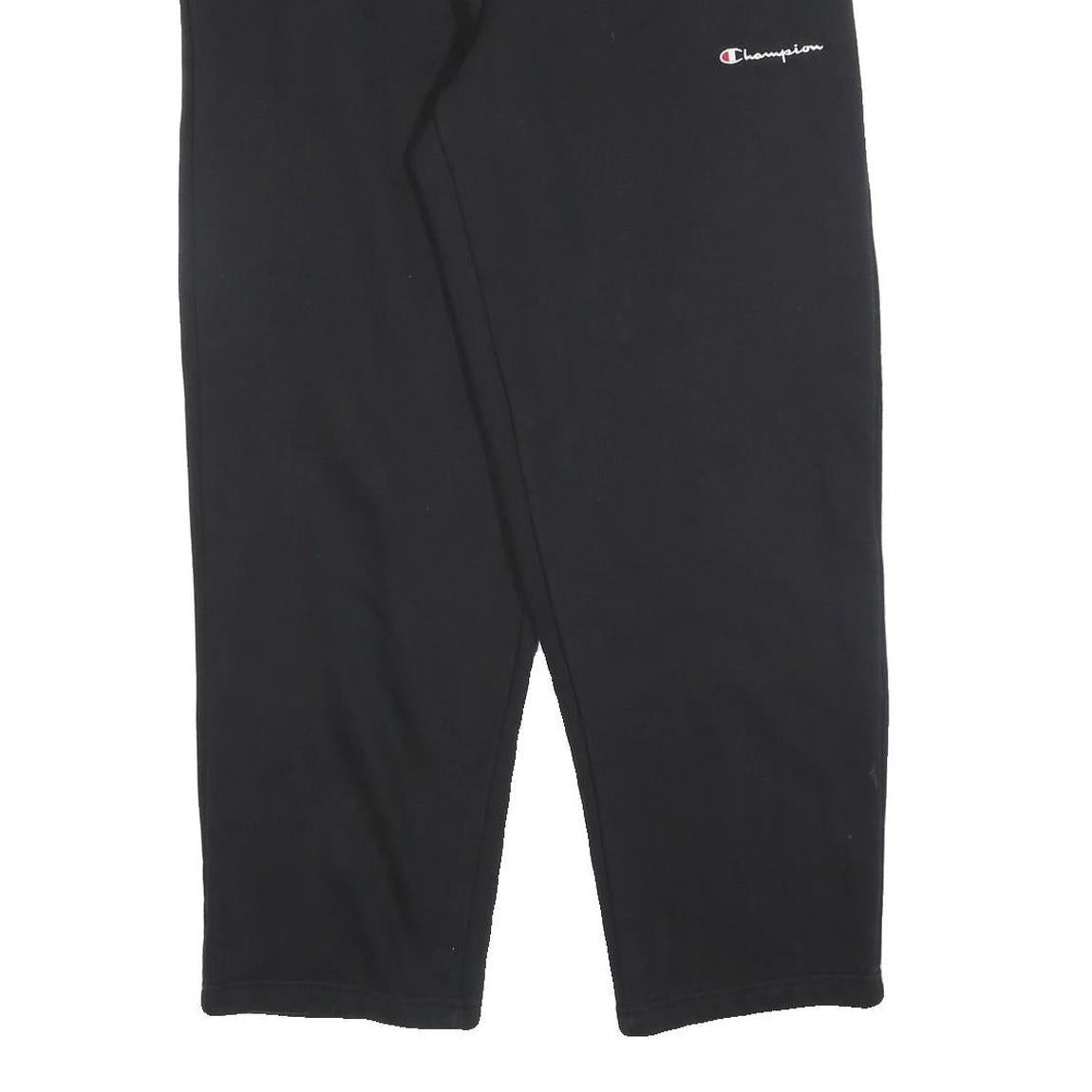 CHAMPION Mens Joggers Black & Grey Regular Tapered M W32 L30 Cotton Blend