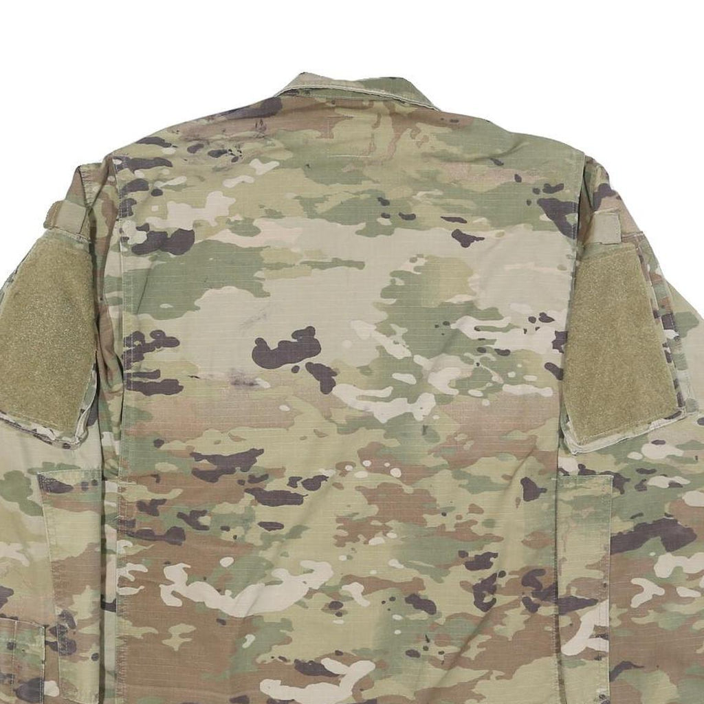 AMERICAN APPAREL Mens Green Camouflage Cotton Blend Jacket M Button Outdoor