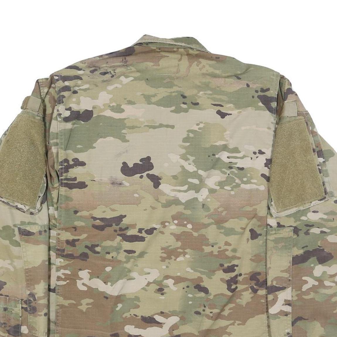 AMERICAN APPAREL Mens Green Camouflage Cotton Blend Jacket M Button Outdoor