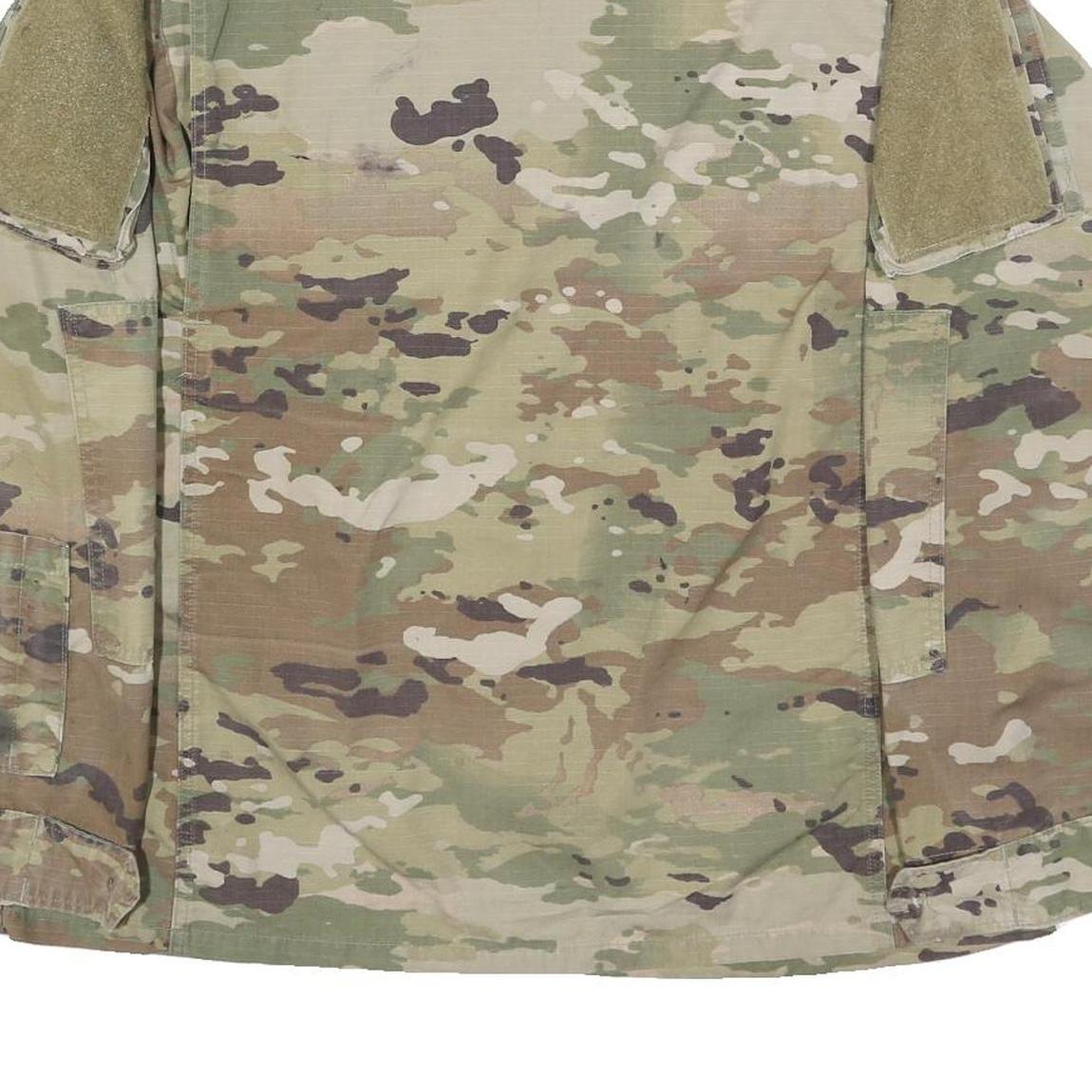 AMERICAN APPAREL Mens Green Camouflage Cotton Blend Jacket M Button Outdoor