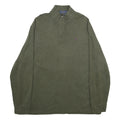 POLO RALPH LAUREN Mens Green 1/4 Zip Plain Cotton Jumper 2XL Casual Wear