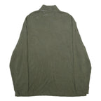 POLO RALPH LAUREN Mens Green 1/4 Zip Plain Cotton Jumper 2XL Casual Wear