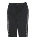 BENCH Womens Joggers Black S W28 L29 Cotton Blend Regular Fit Tapered Leg Logo