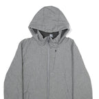 CHAMPION Womens Grey Hooded Zip Jacket M Polyester Plain Lightweight Activewear