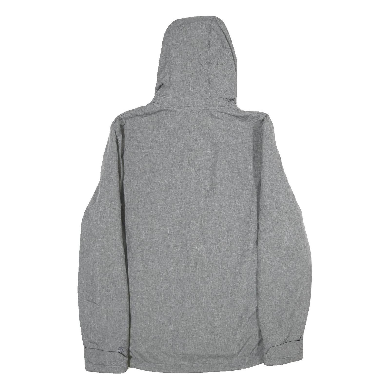 CHAMPION Womens Grey Hooded Zip Jacket M Polyester Plain Lightweight Activewear