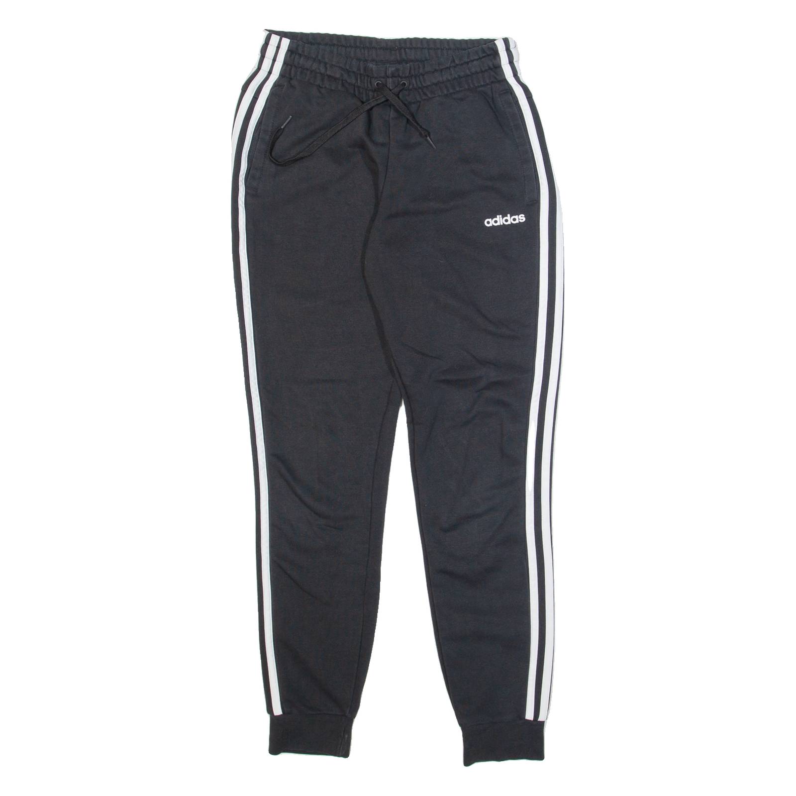 ADIDAS Mens Joggers Black Tapered S W26 L28