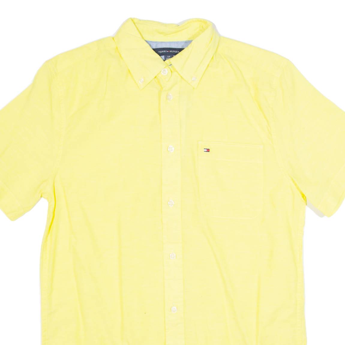 TOMMY HILFIGER Mens Plain Shirt Yellow S