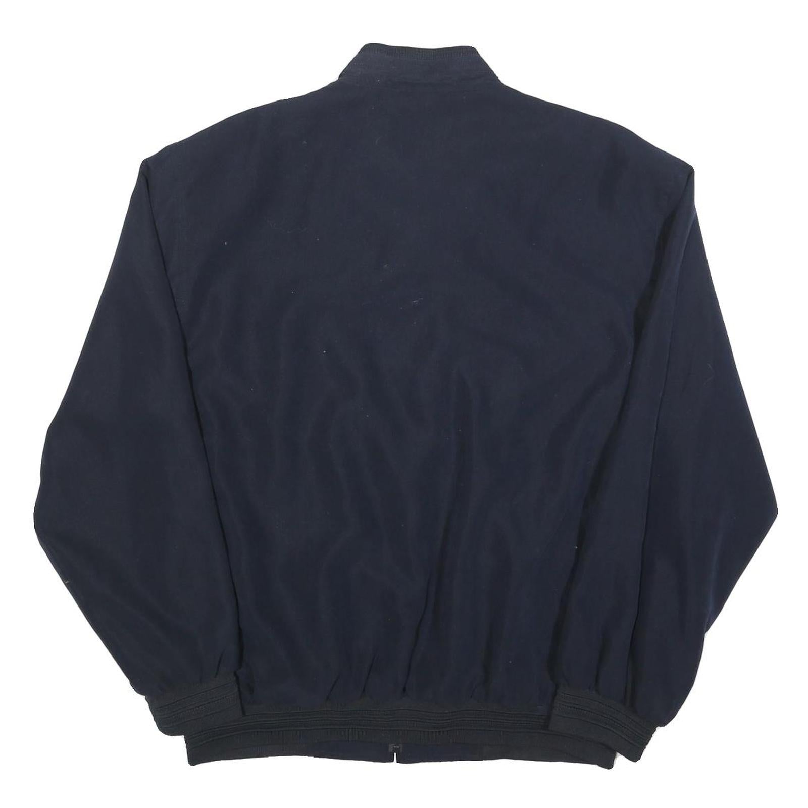 KINGFIELD Mens Navy Bomber Jacket XL Polyester Blend Zip Plain Casual