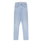LEVI'S 721 Womens Slim Light Blue Denim Jeans Cotton Blend W22 L26 Slim Fit Zip