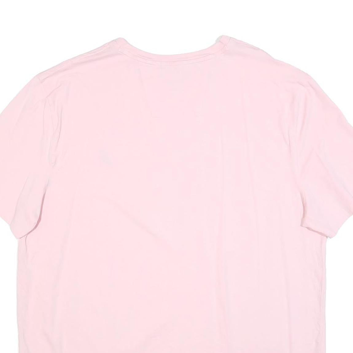 NAUTICA Mens Pink Crew Neck T-Shirt 2XL Short Sleeve Cotton Blend Casual Summer