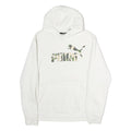 PUMA Mens White Hoodie M Cotton Blend Camouflage Print