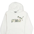 PUMA Mens White Hoodie M Cotton Blend Camouflage Print