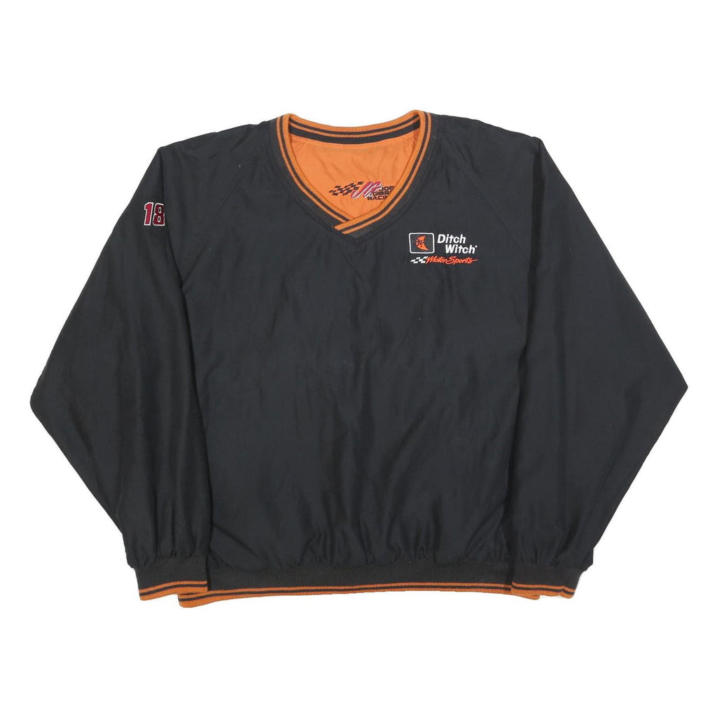 JOE GIBBS RACING Mens Black Orange Racing Jacket XL Polyester Blend Plain