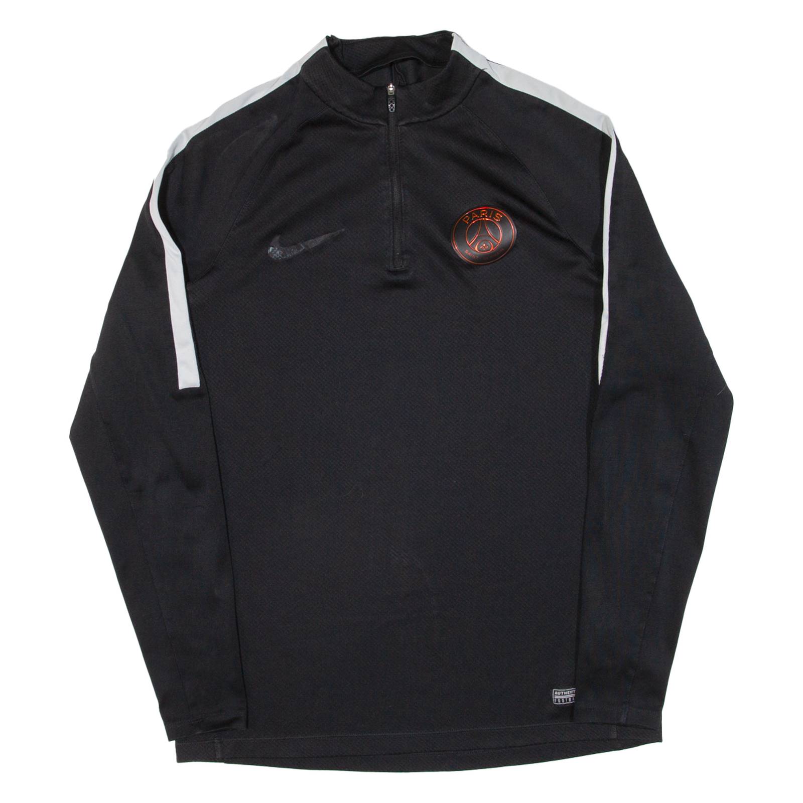 NIKE Paris Mens Sweatshirt Black 1/4 Zip M