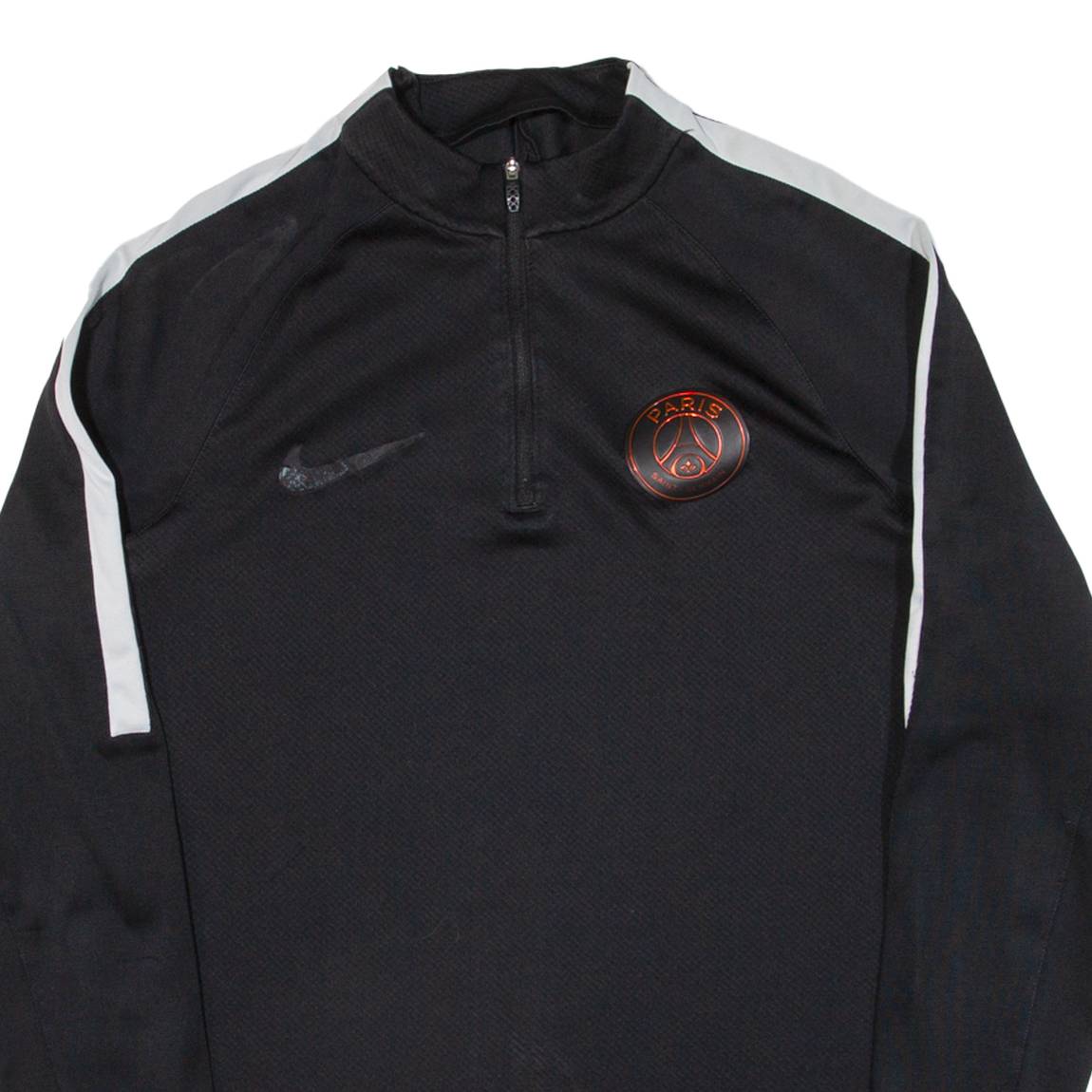 NIKE Paris Mens Sweatshirt Black 1/4 Zip M