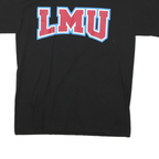 CHAMPION Mens Black LMU Graphic T-Shirt M Short Sleeve Crew Neck Classic Cotton