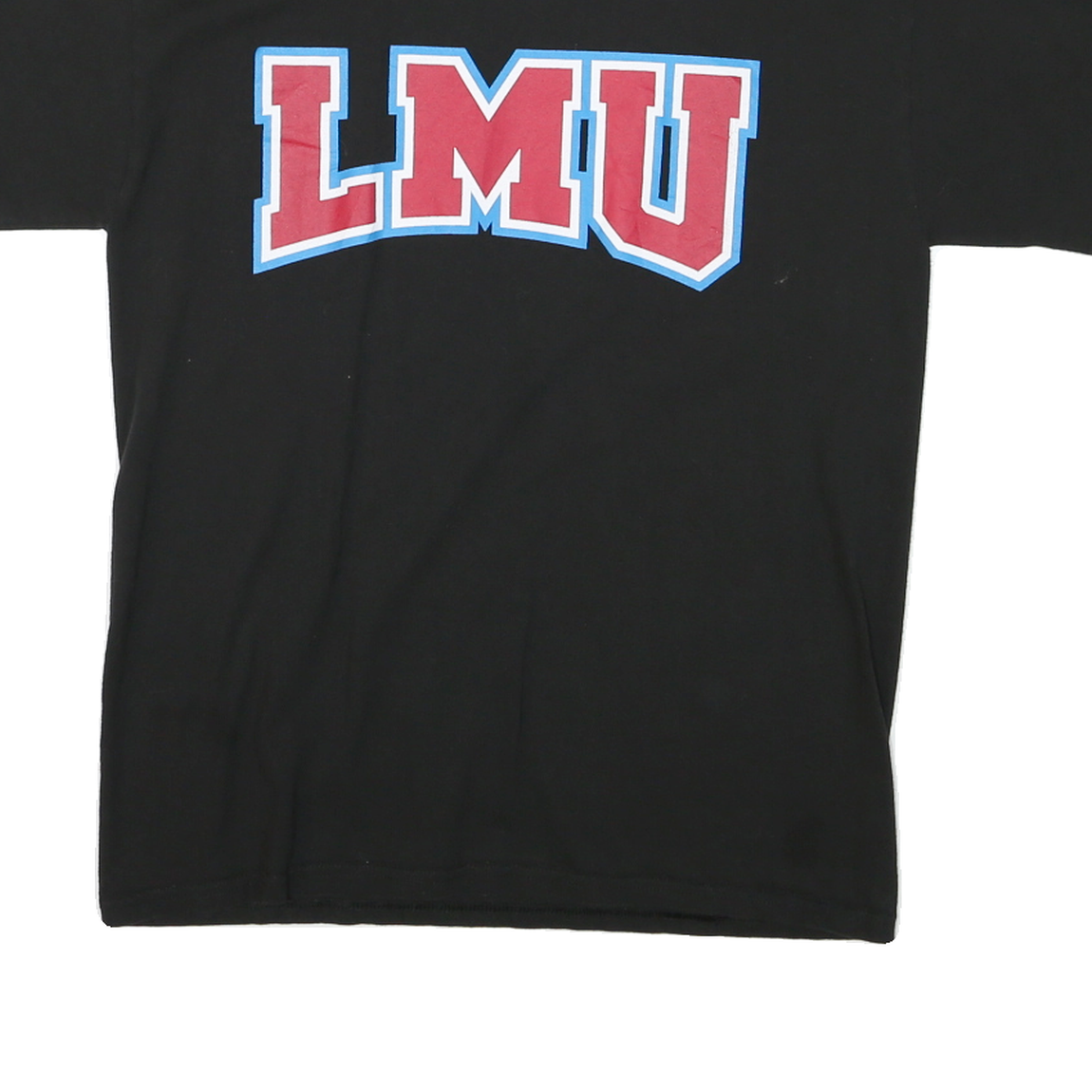 CHAMPION Mens Black LMU Graphic T-Shirt M Short Sleeve Crew Neck Classic Cotton