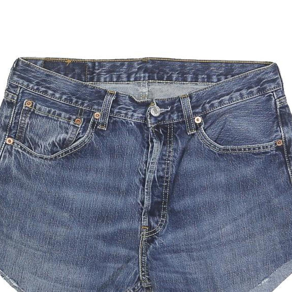 LEVI'S Womens Denim Blue Shorts M W32 Classic Fit Cut-Off Casual