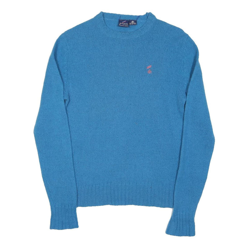 DANIEL HECHTER Womens Blue Wool Pullover Jumper Plain Crew Neck Tight Knit M