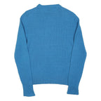 DANIEL HECHTER Womens Blue Wool Pullover Jumper Plain Crew Neck Tight Knit M