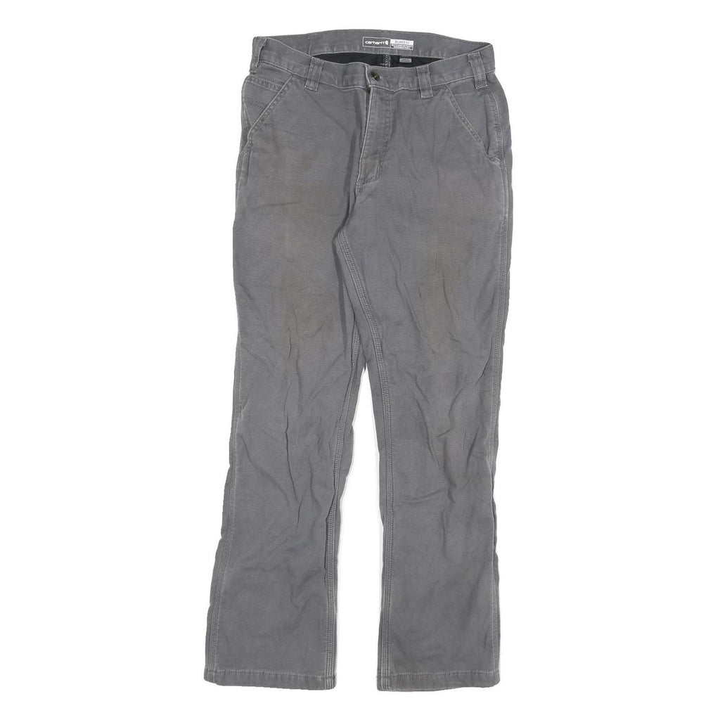 CARHARTT Mens Cotton Blend Grey Relaxed Straight Trousers W30 L30 Workwear