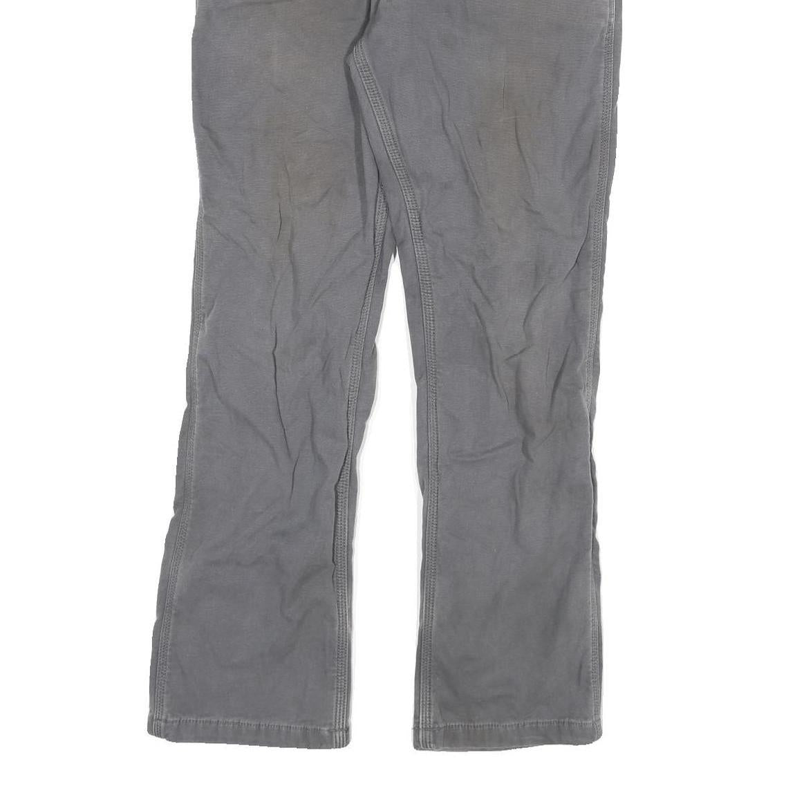 CARHARTT Mens Cotton Blend Grey Relaxed Straight Trousers W30 L30 Workwear
