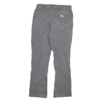 CARHARTT Mens Cotton Blend Grey Relaxed Straight Trousers W30 L30 Workwear