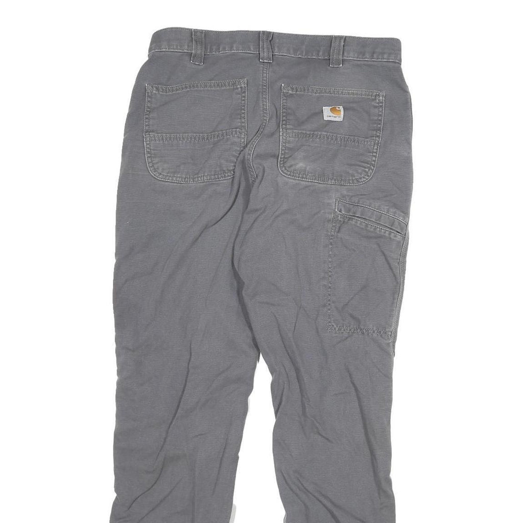 CARHARTT Mens Cotton Blend Grey Relaxed Straight Trousers W30 L30 Workwear