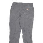 CARHARTT Mens Cotton Blend Grey Relaxed Straight Trousers W30 L30 Workwear