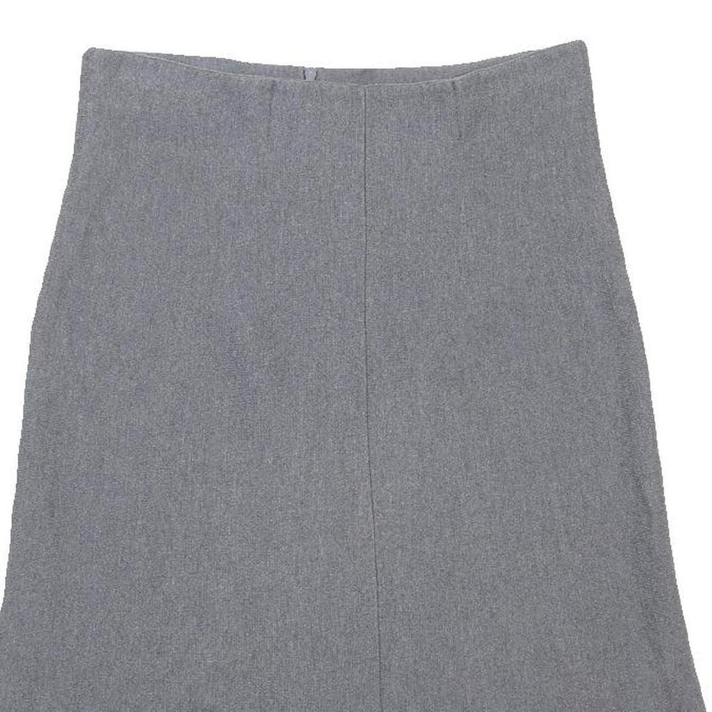 LUISA SPAGNOLI Womens Grey Wool Flare Midi Skirt M Classic Elegant