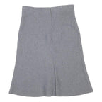 LUISA SPAGNOLI Womens Grey Wool Flare Midi Skirt M Classic Elegant