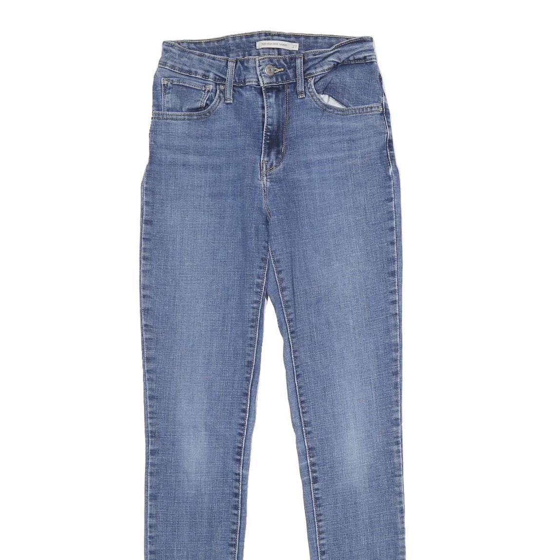 LEVI'S 721 High Rise Skinny Womens Jeans Blue Slim Denim Medium W27 L32 Stretch
