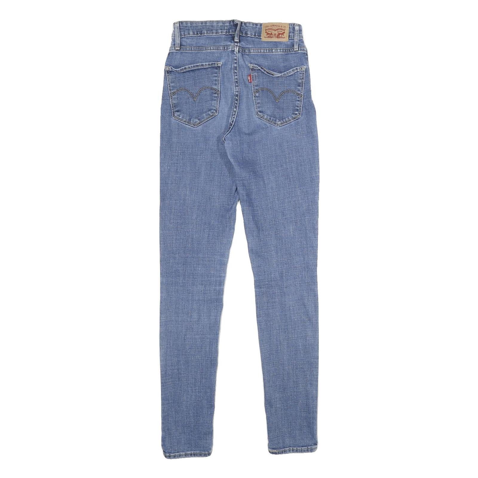 LEVI'S 721 High Rise Skinny Womens Jeans Blue Slim Denim Medium W27 L32 Stretch