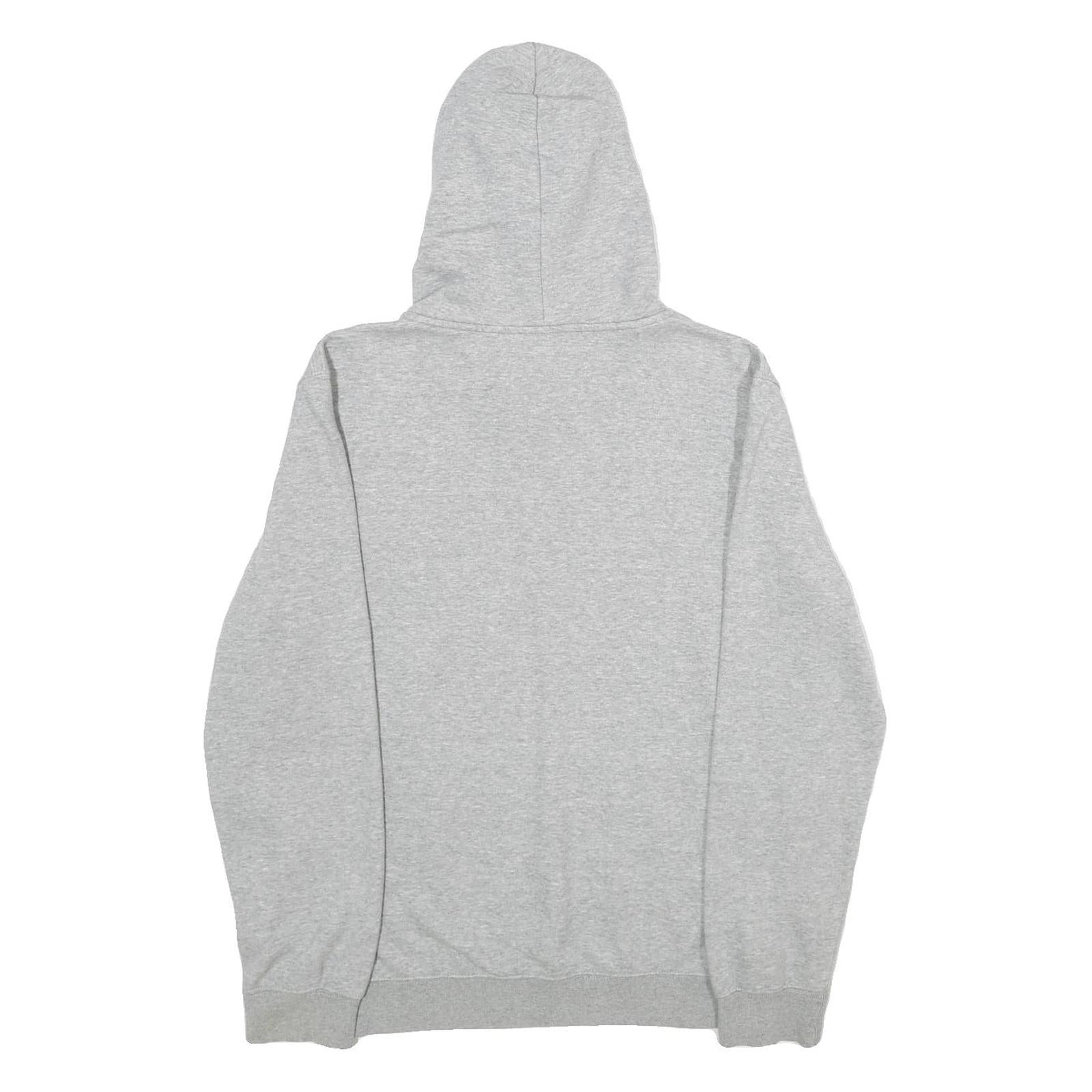 CHAMPION Mens Grey Hoodie M Cotton Blend Pullover Logo Sweatshirt